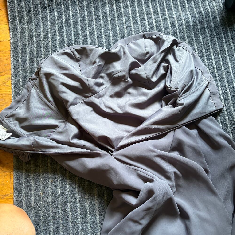 Bill Levkoff 82955 Strapless Gray Formal Dress Size 16 - Picture 6 of 9